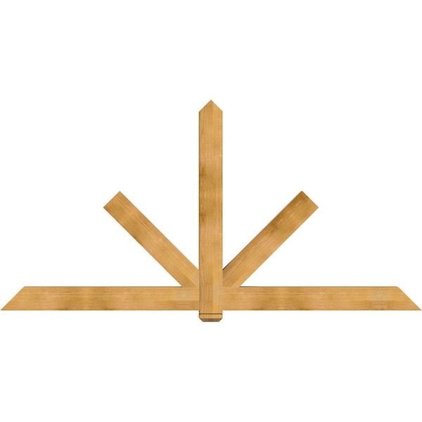 Ekena Millwork Kennewick Rough Sawn Timber Gable Bracket, Western Red Cedar, 108"W x 54"H x 4"D x 6"F, 12/12 Pitch GBW108X54X0406KEN00RWR - main